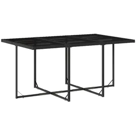 vidaXL Gartenmöbel Essgruppe 11-tlg. Schwarz