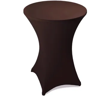 Estexo Stehtischhusse ø 60 70 80 cm Husse Tisch Hussen Bistrotisch 60cm ø / Dunkelbraun)
