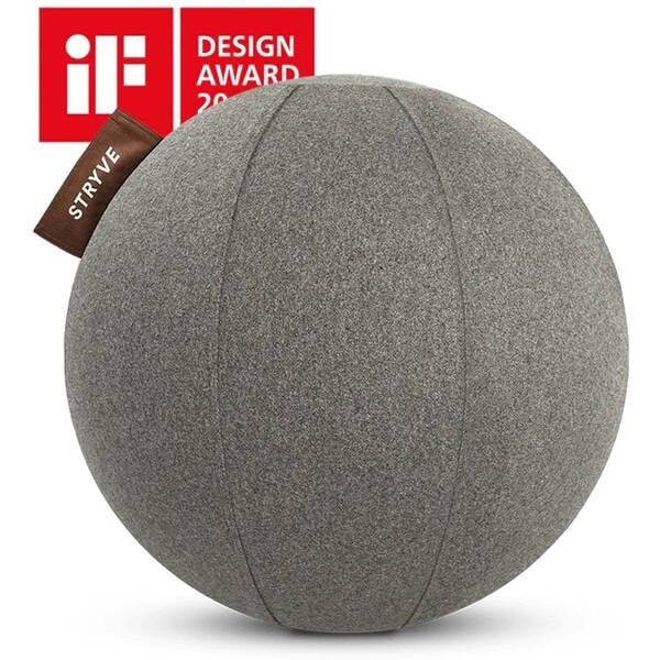 STRYVE Balancegerät Active Ball Wollfilz Grau 70cm, STRYVE Active Ball Wollfilz Grau 70cm, -