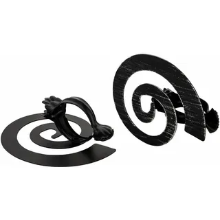 Dekoklammer für Raffhalter GOOD LIFE "Helix" Gr. 1, schwarz, B:8cm H:8cm, Metall, Raffhalter, für Stoffe und Vorhänge