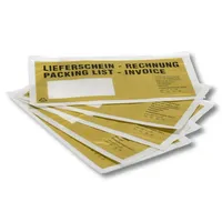 DM Folien Lieferscheintaschen DIN lang / "Lieferschein-Rechnung" / Farbe: