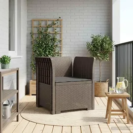 vidaXL 1-Sitzer Sessel 1 x 1 x 1 cm grau