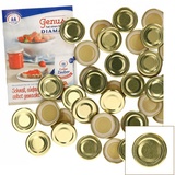 Mambocat 50er Deckelset TO43 Gold Deckel für Sturzgläser Rundrand Einkochen Konservieren Ersatzdeckel