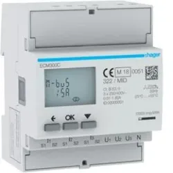 Hager ECM300C Energiezähler 3ph, indirekt, MBUS, MID