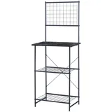 [en.casa] Küchenregal Nibe 150 x 60 x 42 cm Schwarz