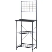 [en.casa] Küchenregal Nibe 150 x 60 x 42 cm Schwarz