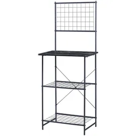 [en.casa] Küchenregal Nibe 150 x 60 x 42 cm Schwarz