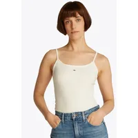 Tommy Jeans Damen Top Essential Strap mit Spaghettiträgern, Weiß