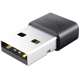 Trust Myna Bluetooth 5-Adapter, USB Adapter mit 3 Mbit/s Übertragungsgeschwindigkeit, 10 m Funkreichweite, USB Dongle für PC, Laptop, Computer - Schwarz