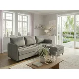 dorel home Ecksofa Chenille L-Form 2-Sitzer Grau