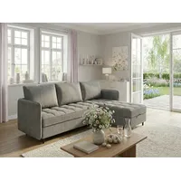 dorel home Ecksofa Chenille L-Form 2-Sitzer Grau