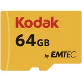 Kodak Ultra 64GB MicroSD Speicherkarte, Highspeed, Microsdxc, inkl SD-Adapter, UHS-I, U3, A1, V30, bis 95 MB/Sek