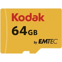 Kodak Ultra 64GB MicroSD Speicherkarte, Highspeed, Microsdxc, inkl SD-Adapter, UHS-I, U3, A1, V30, bis 95 MB/Sek