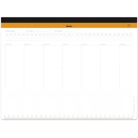 Rhodia Schreibunterlage mit Wochenkalender, Leinenrücken, 60 Blatt mikroperforiert, - Weiß 194040C
