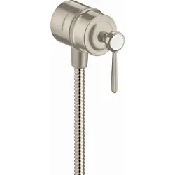 hansgrohe Axor Montreux Absperrventil 16883820 mit Rückflussverhinderer, Hebelgriff, brushed Nickel