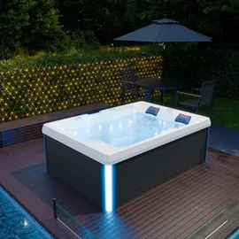 Tronitechnik Outdoor Whirlpool Elba inkl. Heizung, Hydromassage, Bluetooth und Farblicht