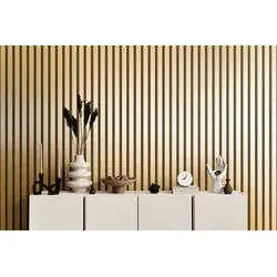 Vliestapete A.S. CRÉATION "50 Jahre AS Holzpaneele Tapete Holzoptik mit Metallic-Effekt 3D", schwarz (gold,schwarz), B:0,53m H:0,02m L:10,05m, Vlies, Tapeten, Vliestapete Wandpaneele für Schlafzimmer Küche Wohnzimmer Holzpaneele
