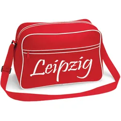 multifanshop Retrotasche - Leipzig - Schriftzug - Druck weiß - Tasche