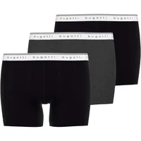 Bugatti Long Pants 3Er Pack Pisa in schwarz-dunkel-melange |