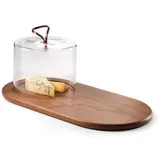 philippi - Walnut Käsebrett mit Glasglocke
