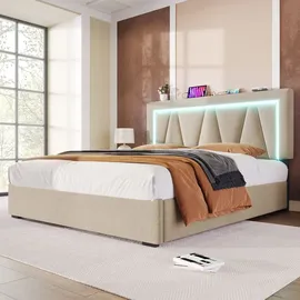 Flieks 160 x 200 cm Beige