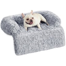 Songmics Hundebett Plüsch, Hundedecke Sofa, Sofaschutz Hund, Hundekissen, Größe M,