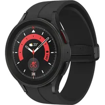 Samsung Galaxy Watch 5 Pro 4G 45 mm Titaniumgehäuse schwarz Fluoroelastomerarmband schwarz M/L