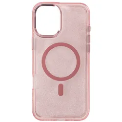 Glitter Case kompatibel mit MagSafe Glitzer Handyhülle kompatibel mit iPhone 16 Rosa