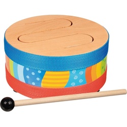 goki Spielzeug-Musikinstrument Schlitztrommel bunt