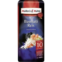 Müllers Mühle Basmati Reis duftende schlanke Reiskörner 1000g