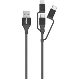 Ansmann USB 3in1 1,2 m Schwarz
