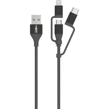 Ansmann USB 3in1 1,2 m Schwarz