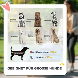 PawHut Hundebuggy klappbar für große Hunde & Katzen bis 30 kg Schwarz