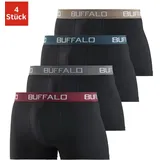 Buffalo Boxershorts unifarben schwarz XL 4er Pack
