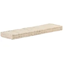 vidaXL Palettenkissen 120 x 40 x 7 cm beige 1 St.