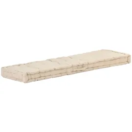 vidaXL Palettenkissen 120 x 40 x 7 cm beige 1 St.