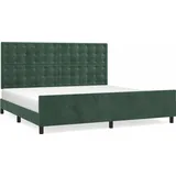 vidaXL Bettgestell 200 x 200 cm Dunkelgrün