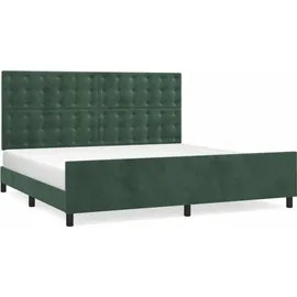 vidaXL Bettgestell 200 x 200 cm Dunkelgrün