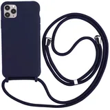 TANGNI Handykette für iPhone 11 Pro - Necklace Hülle Mit Kordel zum Umhängen - Silikon Handy Schutzhülle Mit Band - Schnur Mit Case zum Umhängen - Blau
