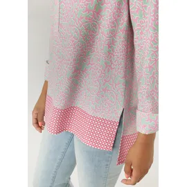 Aniston SELECTED Longbluse mit Rankenmusterung und Bordürendruck bunt/Grün 42