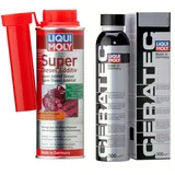 Liqui Moly Super Diesel Additiv 250ml Entfernt Ablagerungen | Cera Tec Keramik Verschleißschutz 300ml Erhöhte Laufruhe, Druckbeständigkeit & Motorsauberkeit | Additiv Set für Diesel-Motoren