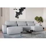 moeblo Wohnlandschaft DENVER U MINI , aus Cord, Couch Cord für Wohnzimmer Schlafsofa Sofagarnitur Sofa Eckcouch U-Form Cordstoff, Eckcouch Wohnlan... - Hellgrau