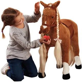 Happy People Haflinger Pferd mit Sound und Apfel