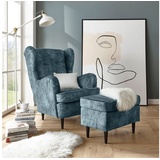 ED EXCITING DESIGN Ohrensessel Oskar blau OTTO