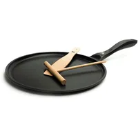 Klamer Crepe Pfanne Induktion 28cm, Pancake Pfanne mit Aluguss,