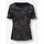Sieh an! Freizeitshirt in schwarz-smaragd-bedruckt | Gr.: 52
