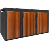 PANELO Mülltonnenbox Mülltonnenbox für Mülltonnen bis 240L, anthrazit + holzoptik