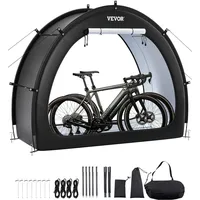 Vevor Fahrradzelt Fahrradgarage 1-2 Fahrräder schwarz 1706x2011x792mm