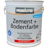 Primaster Zementfarbe und Bodenfarbe 5 l RAL 9010 weiß seidenmatt