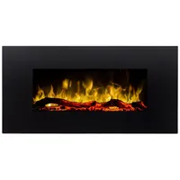 Aflamo LED Elektrokamin | Albion 36 | mit Heizfunktion | Schwarz